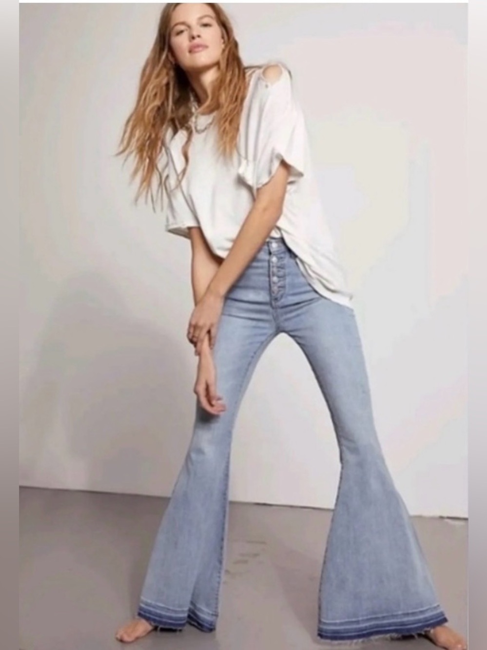 We The Free | Irreplaceable super Flare denim jeans Women’s size 31 stretch boho